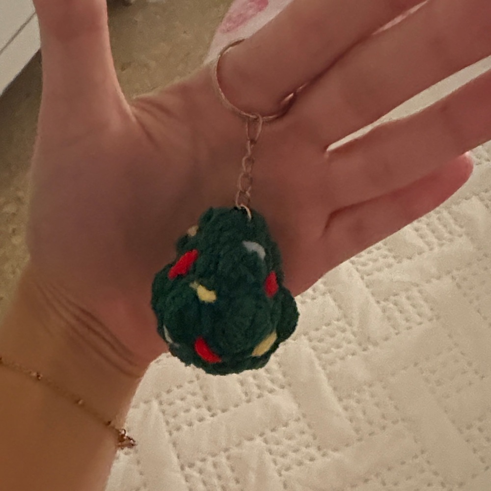 Crochet Christmas Tree Keychain